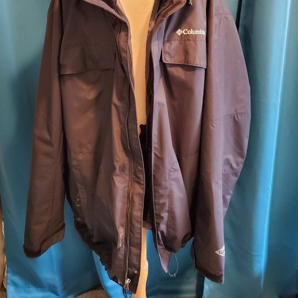Columbia Black Omni-Tech 2 Layer Jacket 2XL - Picture 4 of 12